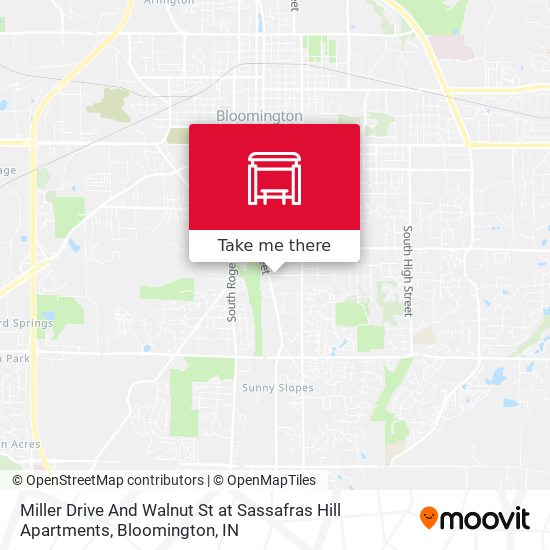 Mapa de Miller Drive And Walnut St at Sassafras Hill Apartments