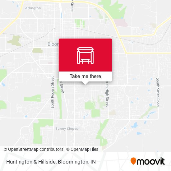 Huntington & Hillside map