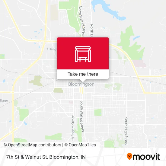 7th St & Walnut St map