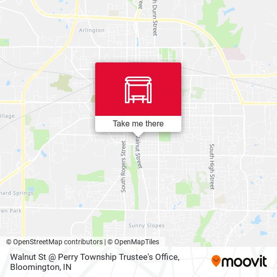 Walnut St @ Perry Township Trustee's Office map