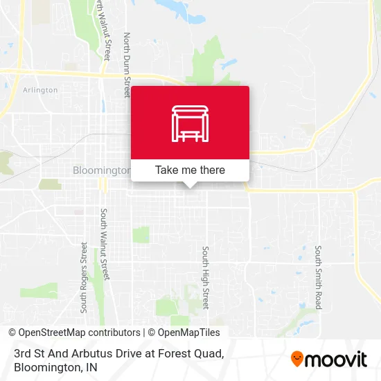 3rd St And Arbutus Drive at Forest Quad map