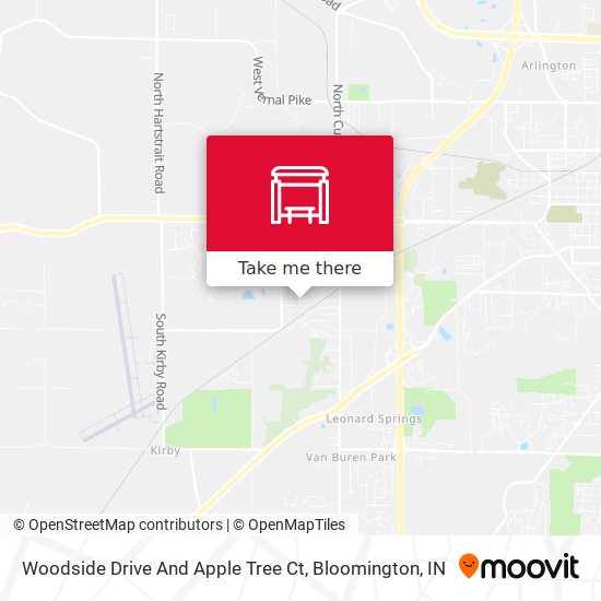 Woodside Drive And Apple Tree Ct map