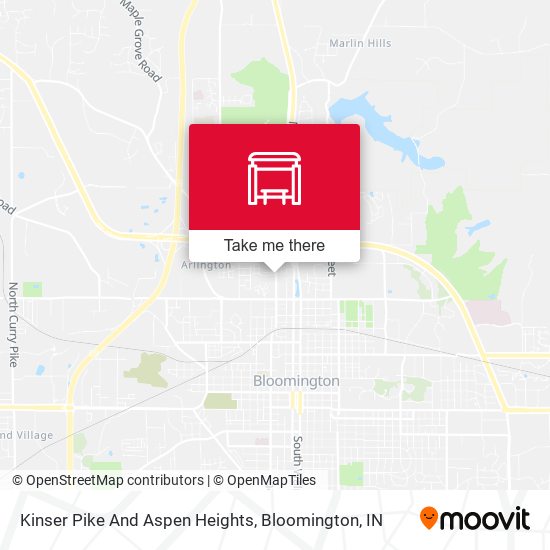 Kinser Pike And Aspen Heights map