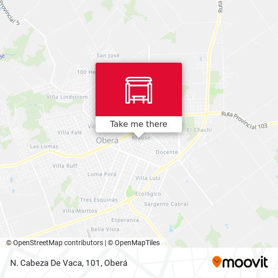 N. Cabeza De Vaca, 101 map