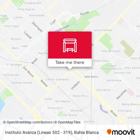 Instituto Avanza (Lineas 502 - 319) map