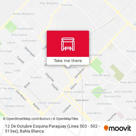 12 De Octubre Esquina Paraguay (Linea 503 - 502 - 513ex) map