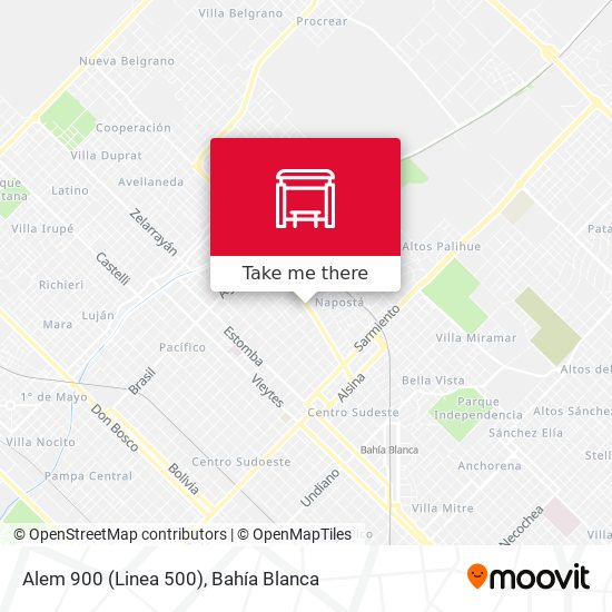 Mapa de Alem 900 (Linea 500)