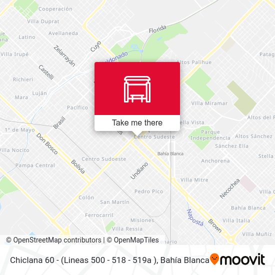 Mapa de Chiclana 60 - (Lineas 500 - 518 - 519a )