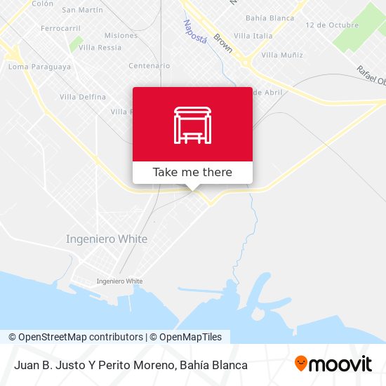 Juan B. Justo Y Perito Moreno map