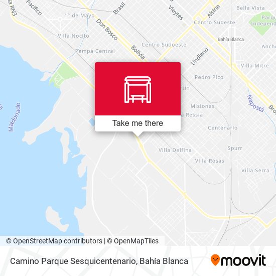 Camino Parque Sesquicentenario map