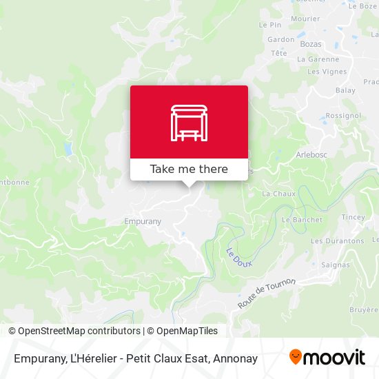 Empurany, L'Hérelier - Petit Claux Esat map