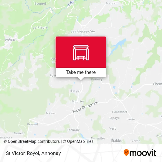 St Victor, Royol map