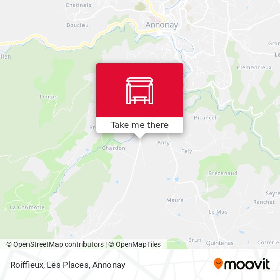 Roiffieux, Les Places map