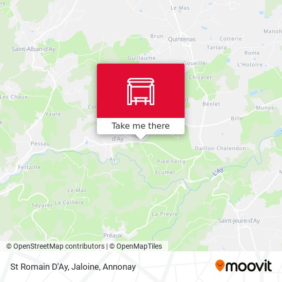 Mapa St Romain D'Ay, Jaloine