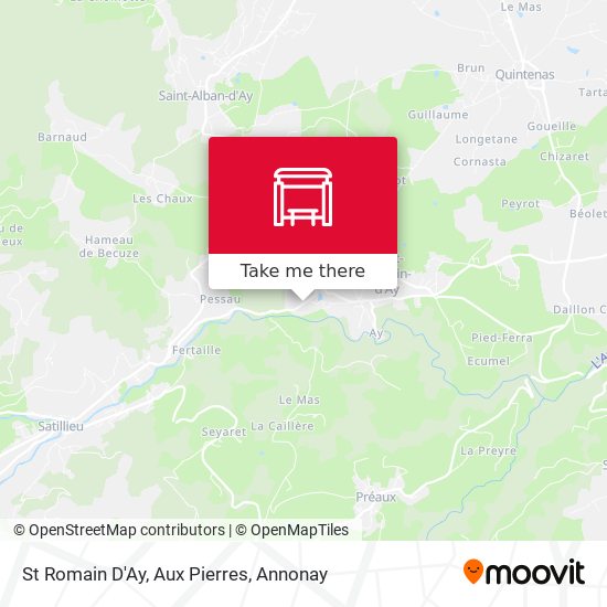 St Romain D'Ay, Aux Pierres map