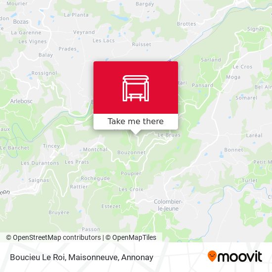Boucieu Le Roi, Maisonneuve map