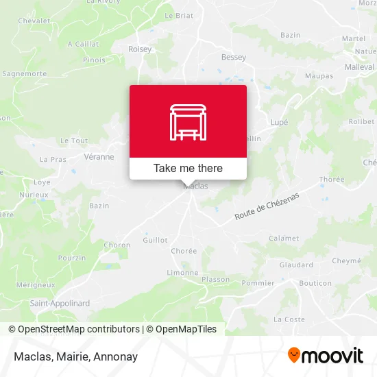 Maclas, Mairie map