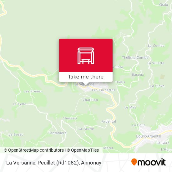 La Versanne, Peuillet (Rd1082) map