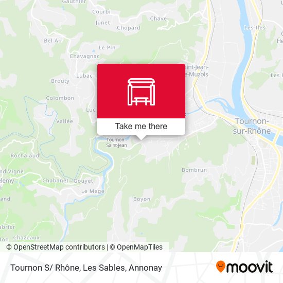 Tournon S/ Rhône, Les Sables map