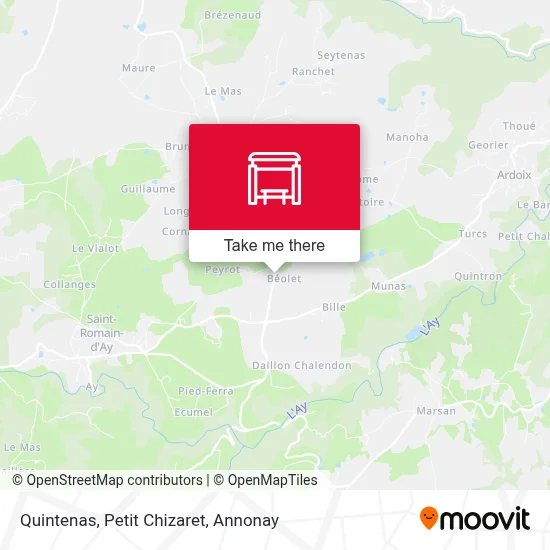 Quintenas, Petit Chizaret map