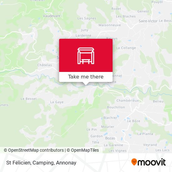 St Félicien, Camping map