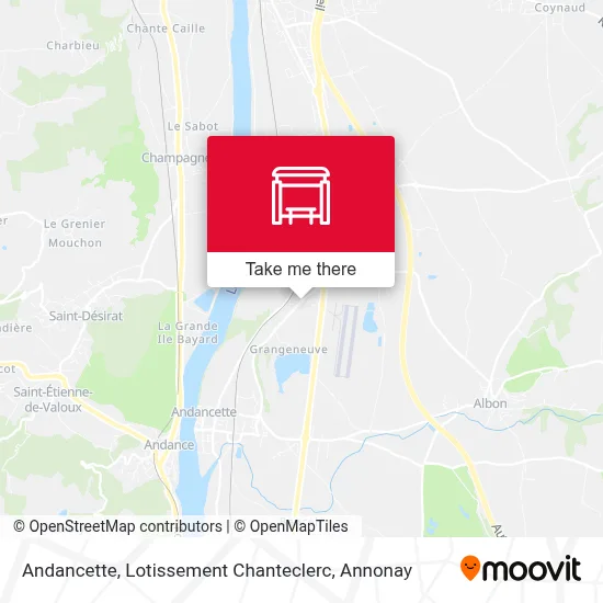 Andancette, Lotissement Chanteclerc map