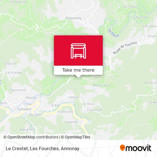 Le Crestet, Les Fourches map