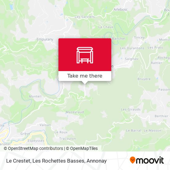 Le Crestet, Les Rochettes Basses map