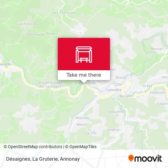 Désaignes, La Gruterie map