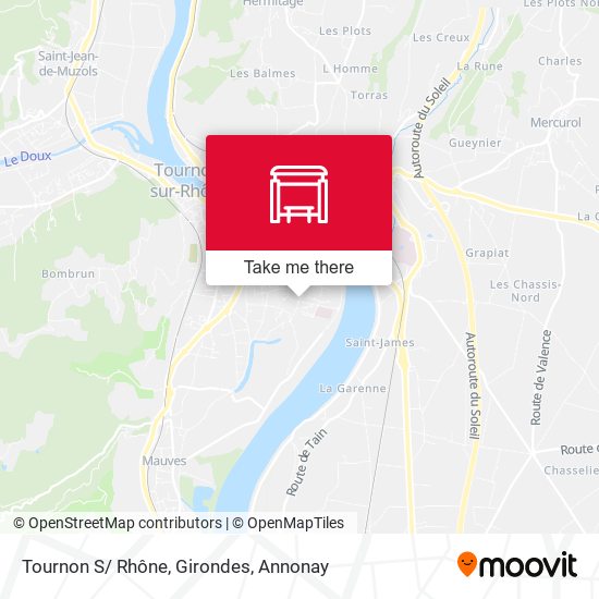 Tournon S/ Rhône, Girondes map