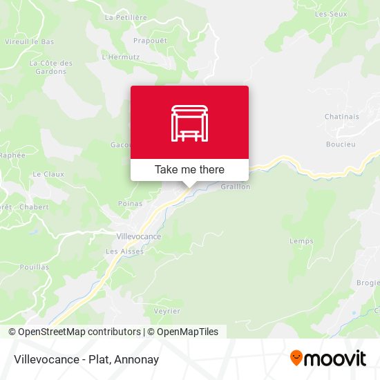 Villevocance - Plat map
