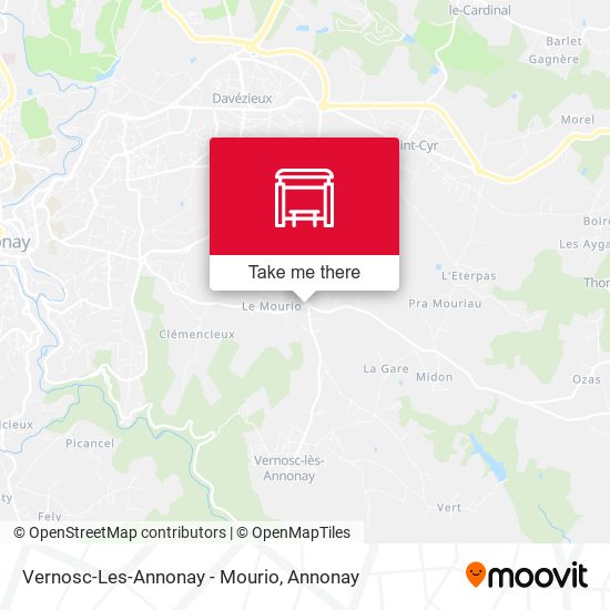 Mapa Vernosc-Les-Annonay - Mourio