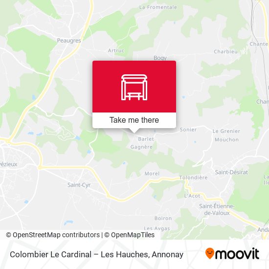 Colombier Le Cardinal – Les Hauches map