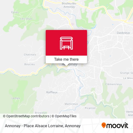 Annonay - Place Alsace Lorraine map