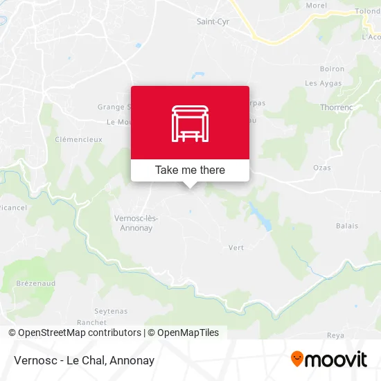 Vernosc - Le Chal map