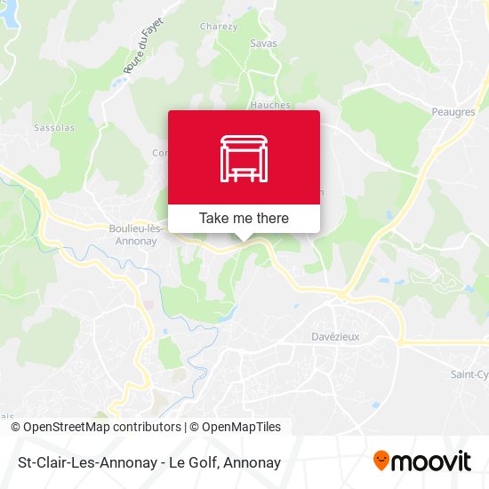 St-Clair-Les-Annonay - Le Golf map