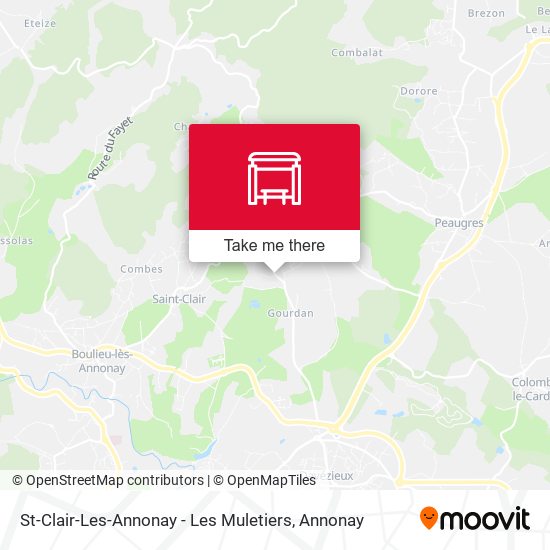 St-Clair-Les-Annonay - Les Muletiers map
