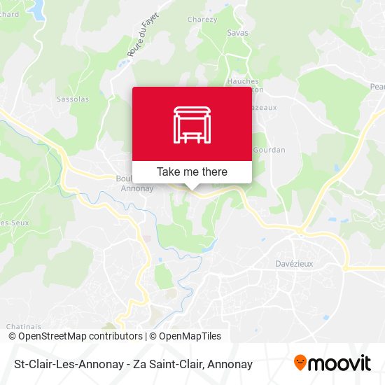 Mapa St-Clair-Les-Annonay - Za Saint-Clair