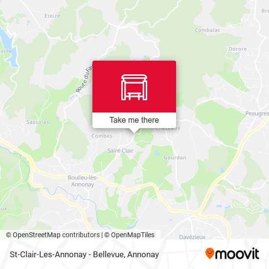 St-Clair-Les-Annonay - Bellevue map