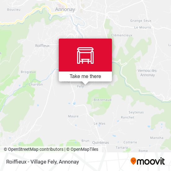 Roiffieux - Village Fely map