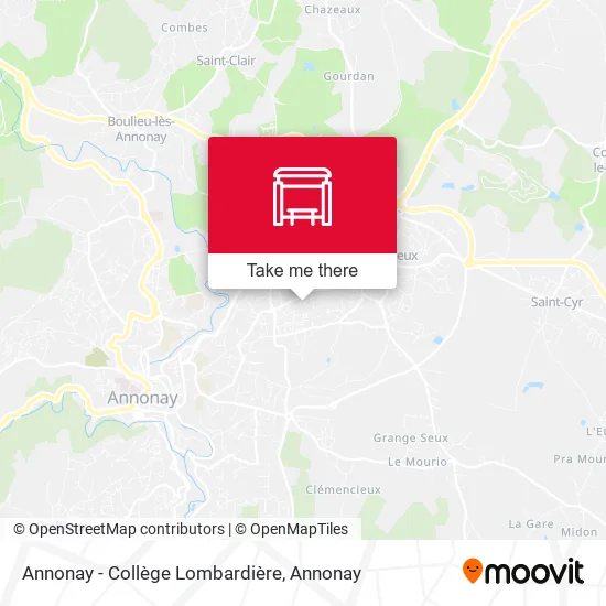 Annonay - Collège Lombardière map