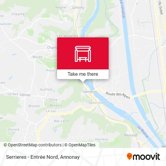 Serrieres - Entrée Nord map