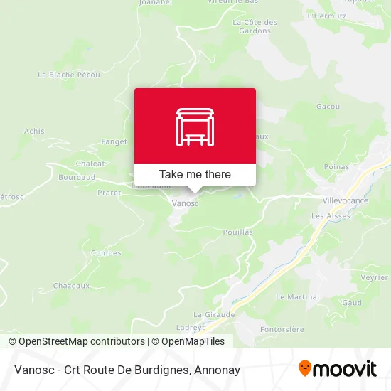Vanosc - Crt Route De Burdignes map