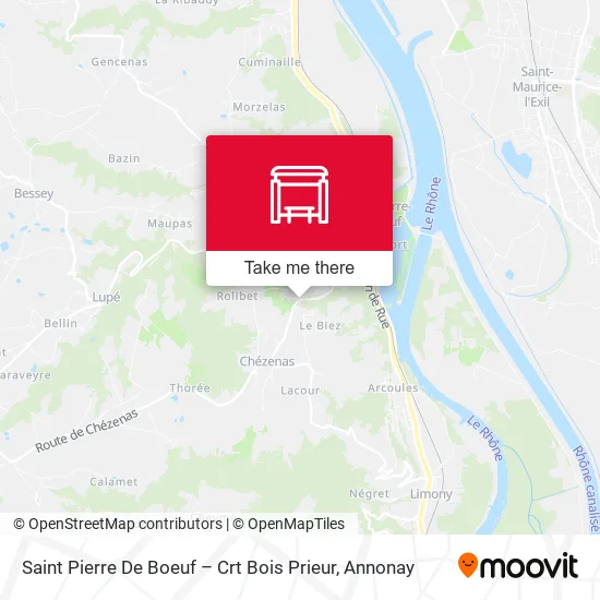 Saint Pierre De Boeuf – Crt Bois Prieur map