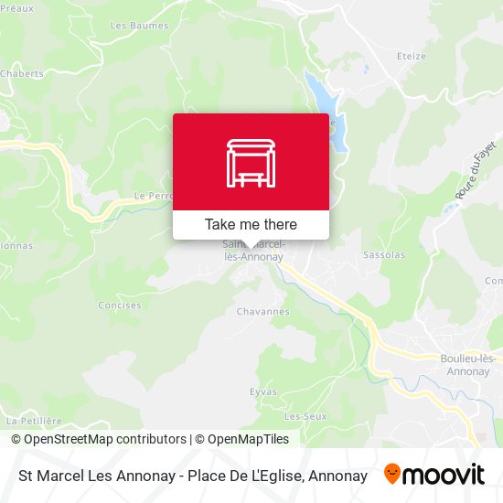 St Marcel Les Annonay - Place De L'Eglise map