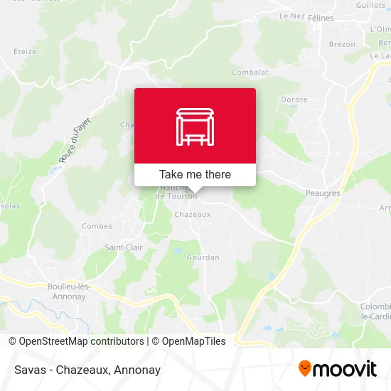 Savas - Chazeaux map