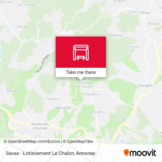 Savas - Lotissement Le Chalon map