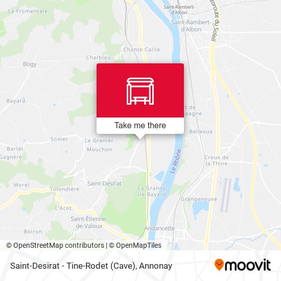 Saint-Desirat - Tine-Rodet (Cave) map