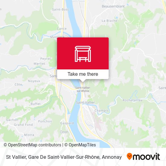 St Vallier, Gare De Saint-Vallier-Sur-Rhône map