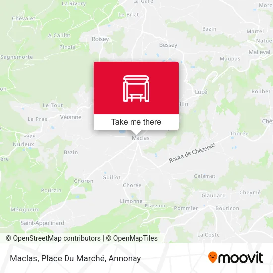 Maclas, Place Du Marché map